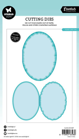 Studio Light Torn Edge Cutting Die Folded Card Oval (SL-ES-CD1087)