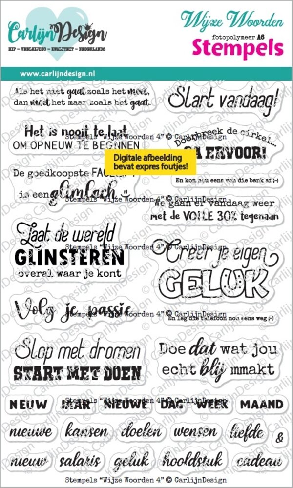 CarlijnDesign Clear Stamps Wise Words 4 (CDST-0168)