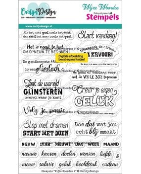 CarlijnDesign Clear Stamps Wise Words 4 (CDST-0168)