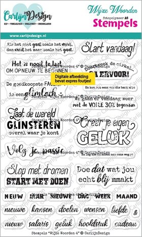 CarlijnDesign Stempels Wijze Woorden 4 (CDST-0168)