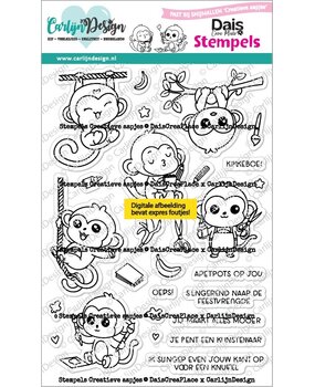 CarlijnDesign Stempels Creatieve Aapjes (CDST-0166)