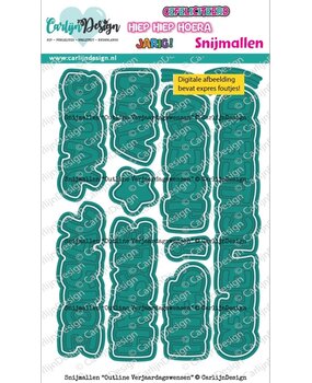 CarlijnDesign Snijmallen Outline Verjaardagswensen (CDSN-0359)