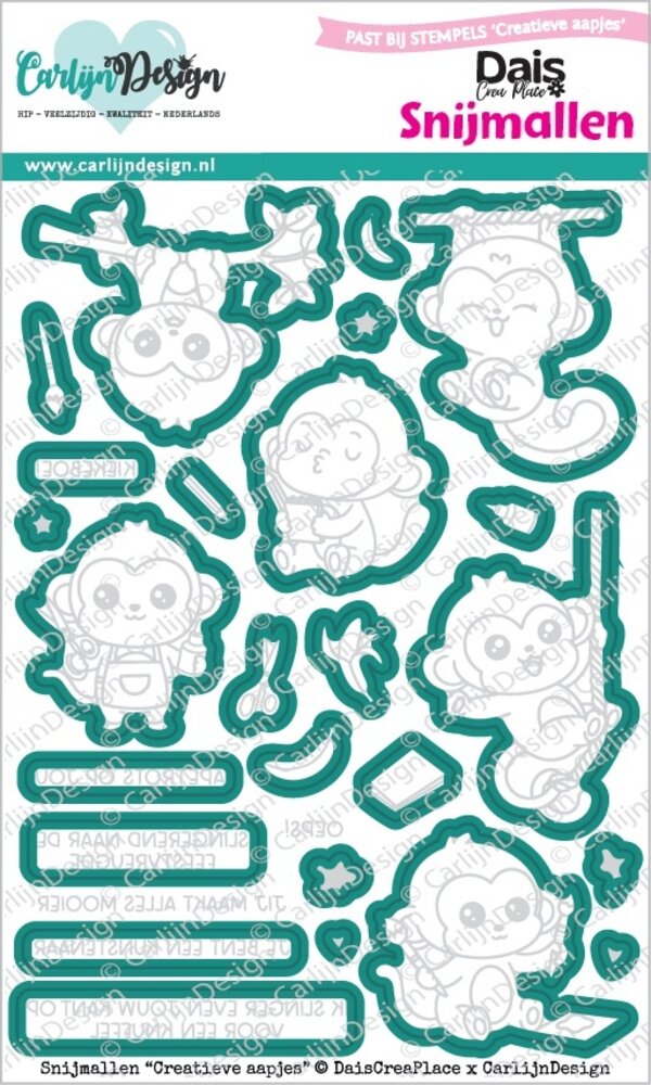 CarlijnDesign Snijmallen Creatieve Aapjes (CDSN-0358)