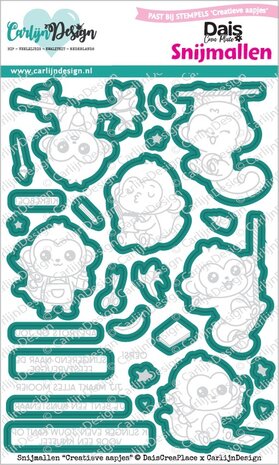 CarlijnDesign Snijmallen Creatieve Aapjes (CDSN-0358)