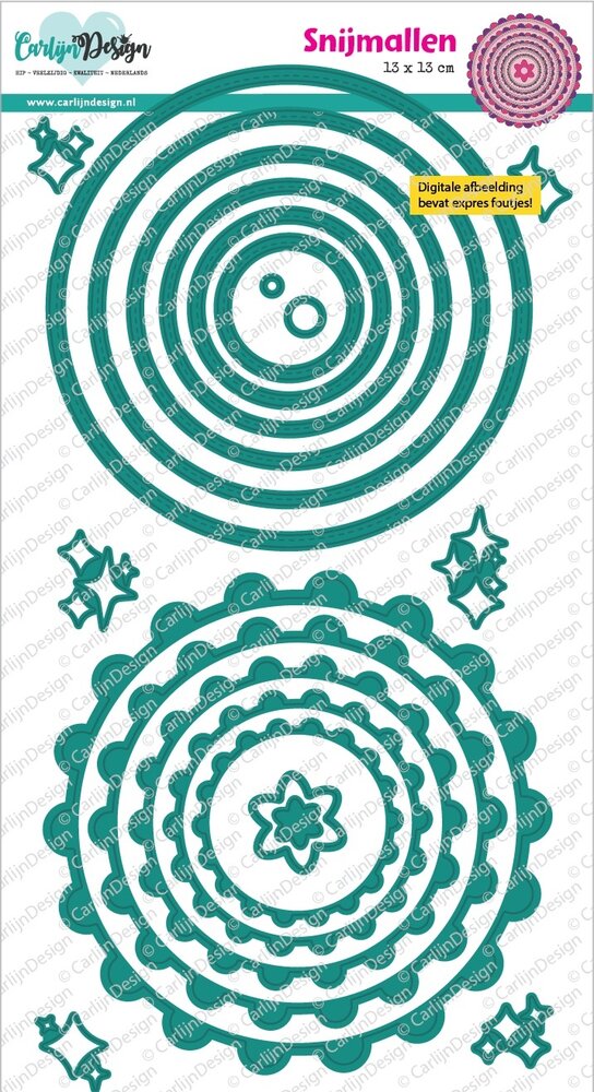 CarlijnDesign Snijmallen Cirkels Geschulpt (CDSN-0350)