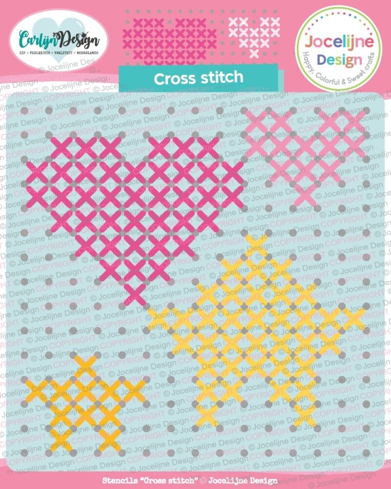 CarlijnDesign Stencils Cross Stitch (CDJD-0074) CarlijnDesign Stencils Cross Stitch (CDJD-0074)