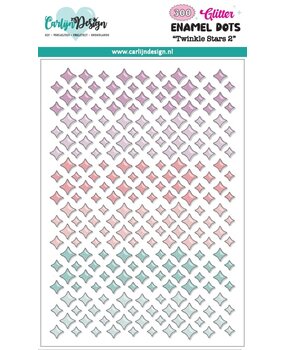 CarlijnDesign Glitter Enamel Dots Twinkle Stars 2 (300pcs) (CDED-0016)