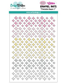 CarlijnDesign Glitter Enamel Dots Twinkle Stars 1 (300pcs) (CDED-0015)