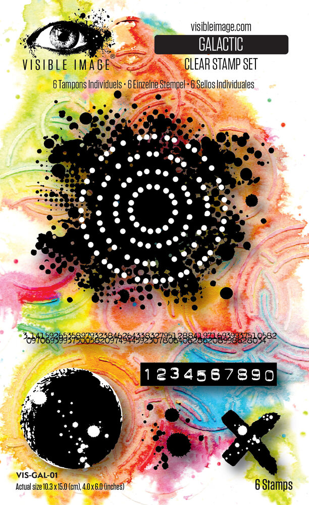 Visible Image Grunge Florals 4x6 Inch Stamp Set Galactic (VIS-GAL-01)