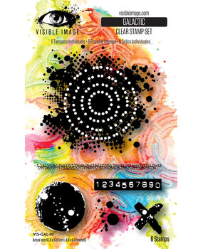 Visible Image Grunge Florals 4x6 Inch Stamp Set Galactic (VIS-GAL-01)