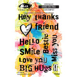 Visible Image Grunge Florals 4x6 Inch Stamp Set Grunge Greetings (VIS-GGR-01)