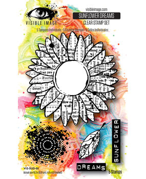 Visible Image Grunge Florals 4x6 Inch Stamp Set Sunflower Dreams (VIS-SUD-01)