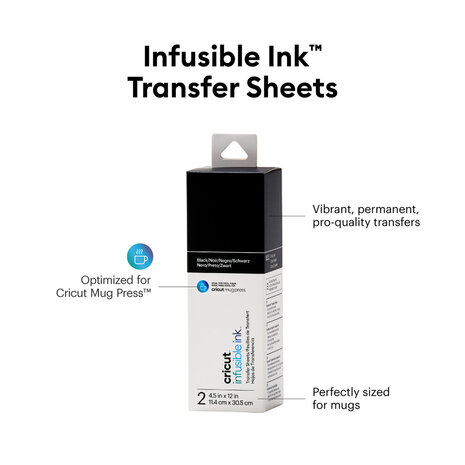 Cricut Infusible Ink Transfer Sheets 4.5x12 Inch Black (2pcs) (2011893)
