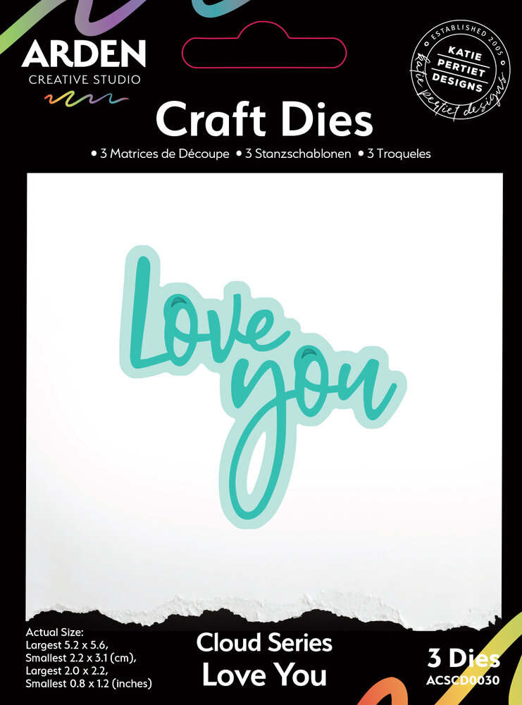 Arden Creative Studio Sentiment Cloud Series Craft Set Die Love You (ACSCD0030) Arden Creative Studio Sentiment Cloud Series Craft Set Die Love You (ACSCD0030)