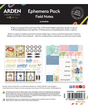 Arden Creative Studio Field Notes Ephemera Pack (78pcs) (ACSEP0010)