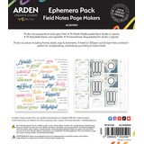 Arden Creative Studio Field Notes Page Makers Ephemera Pack (74pcs) (ACSEP0011)