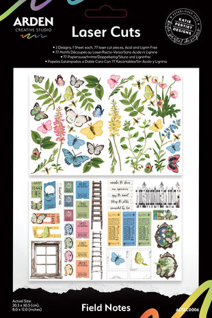 Arden Creative Studio Field Notes Laser Cuts (77pcs) (ACSLC0006) Arden Creative Studio Field Notes Laser Cuts (77pcs) (ACSLC0006)