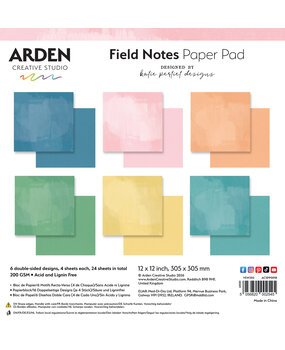 Arden Creative Studio Field Notes Solids 12x12 Inch Paper Pad (ACSPP0018)