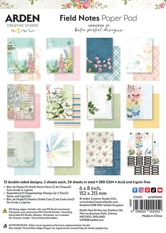Arden Creative Studio Field Notes 6x8 Inch Paper Pad (ACSPP0019) Arden Creative Studio Field Notes 6x8 Inch Paper Pad (ACSPP0019)
