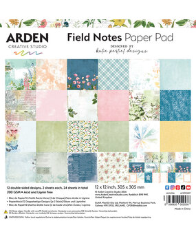 Arden Creative Studio Field Notes 12x12 Inch Paper Pad (ACSPP0017)