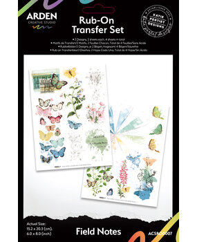 Arden Creative Studio Field Notes 6x8 Inch Rub-On Transfer Set (ACSRO0007)