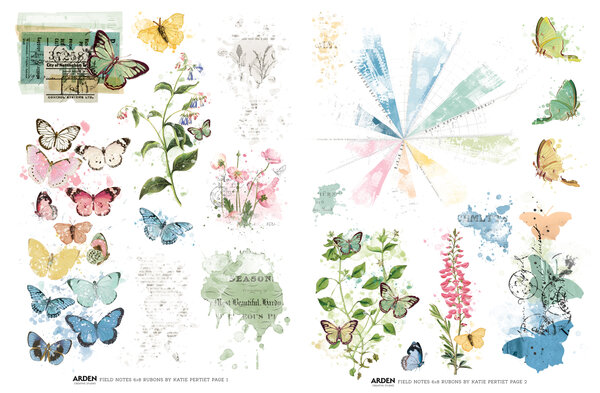 Arden Creative Studio Field Notes 6x8 Inch Rub-On Transfer Set (ACSRO0007) Arden Creative Studio Field Notes 6x8 Inch Rub-On Transfer Set (ACSRO0007)