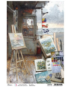 Ciao Bella An Artist Journey A4 Rice Paper Waves of Art (5pcs) (CBRP581)