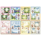 Crealies Cutting Sheets Papier Bundel Knipvellen Lente A - H (8pcs) (CLSVP902)