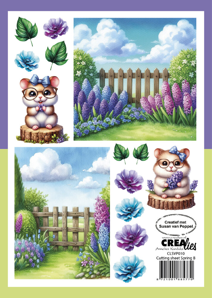 Crealies Cutting Sheets Papier Bundel Knipvellen Lente A - H (8pcs) (CLSVP902)