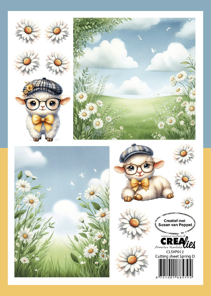 Crealies Cutting Sheets Papier Bundel Knipvellen Lente A - H (8pcs) (CLSVP902)