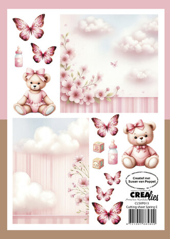 Crealies Cutting Sheets Papier Bundel Knipvellen Lente A - H (8pcs) (CLSVP902)