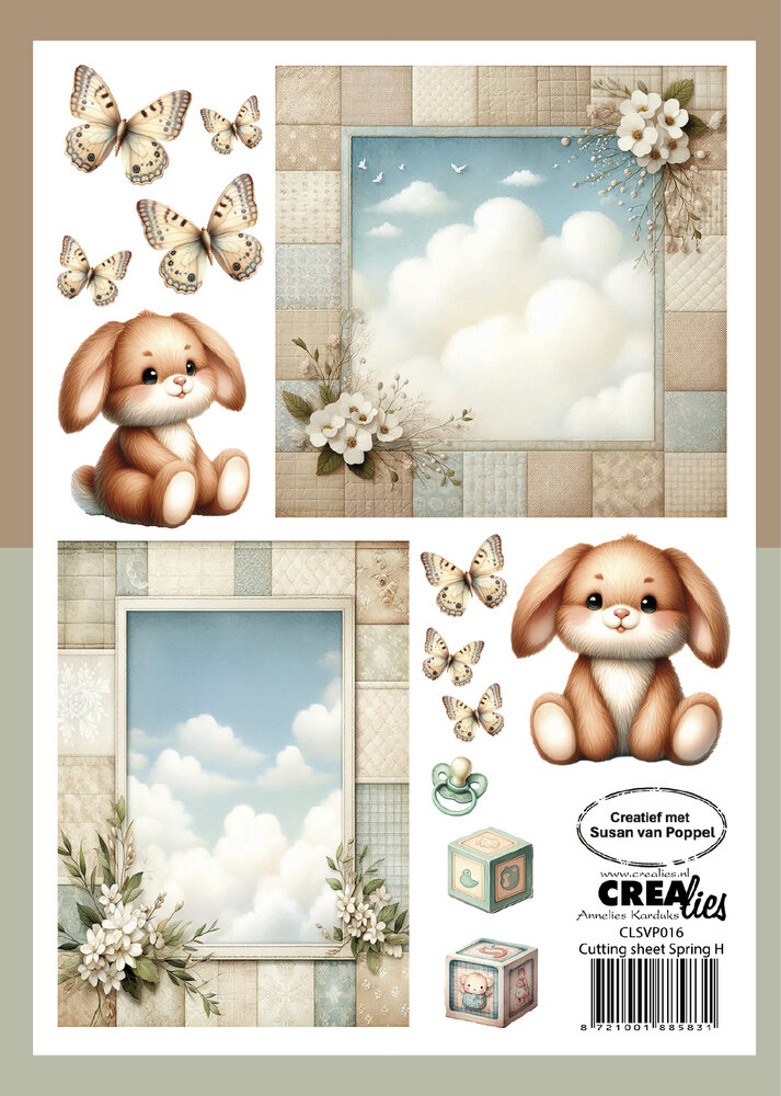 Crealies Bundel Cutting Sheets Spring A - H (8 designs) (CLSVP902)