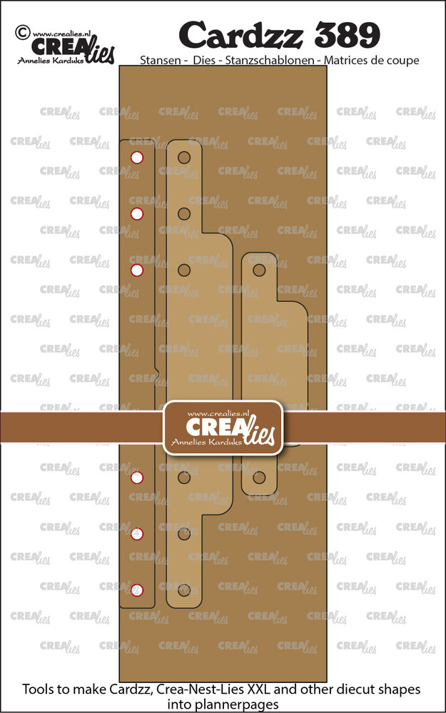 Crealies Cardzz Dies Tools to Make Die Cut Shapes (CLCZ, CLNestXXL) into a Planner Pages (3pcs) (CLCZ389)