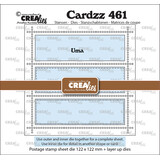 Crealies Cardzz Stansen Vierkant Postzegelvel Uma met 3 Rechthoeken (CLCZ461)