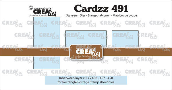 Crealies Cardzz Stansen 3x Tussenlaagje voor CLCZ456, CLCZ457 & CLCZ458 (CLCZ491)