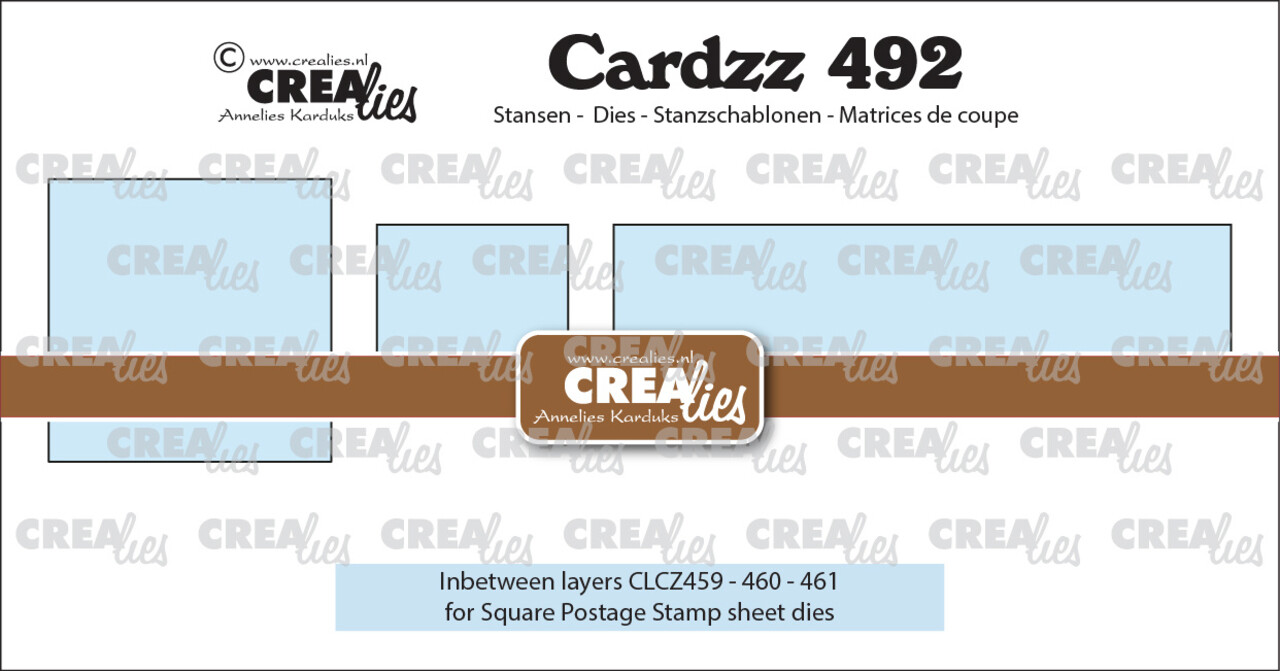 Crealies Cardzz Stansen 3x Tussenlaagje voor CLCZ459, CLCZ460, CLCZ461 (CLCZ492)