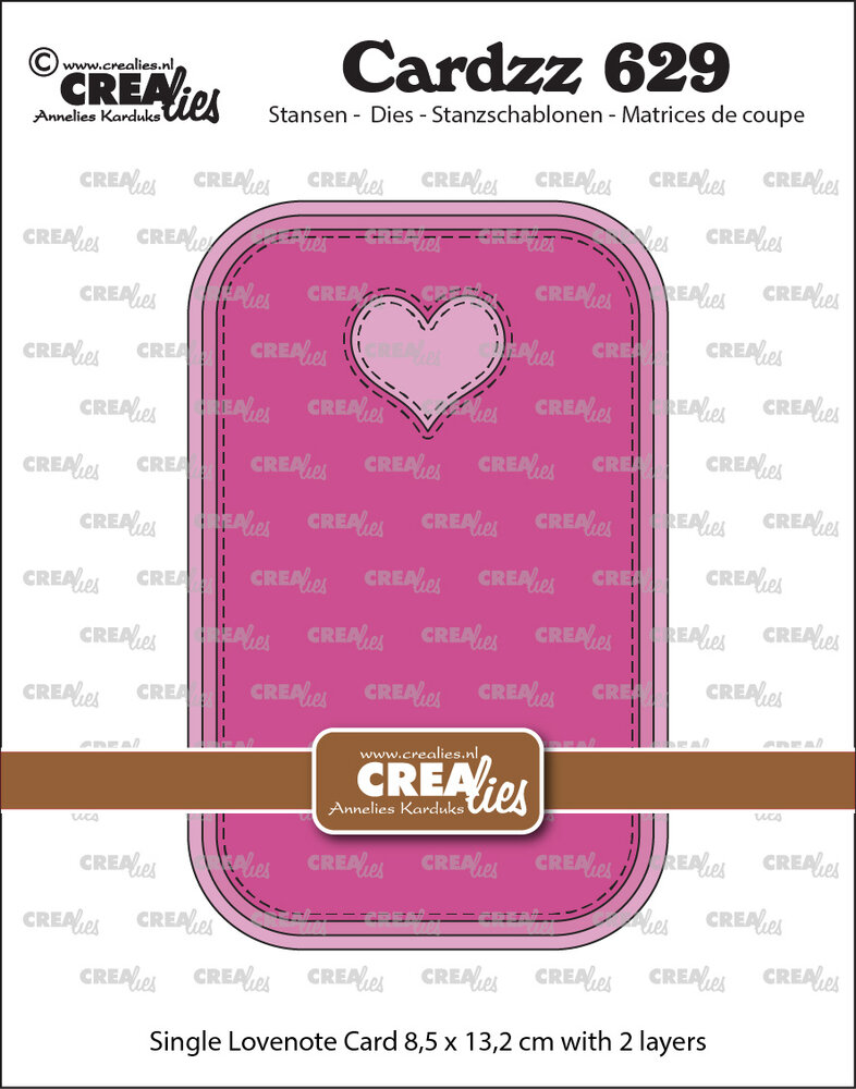 Crealies Cardzz Dies Single Card Lovenote (CLCZ629)