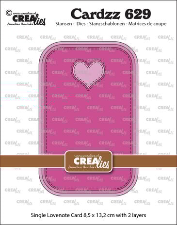 Crealies Cardzz Dies Single Card Lovenote (CLCZ629)