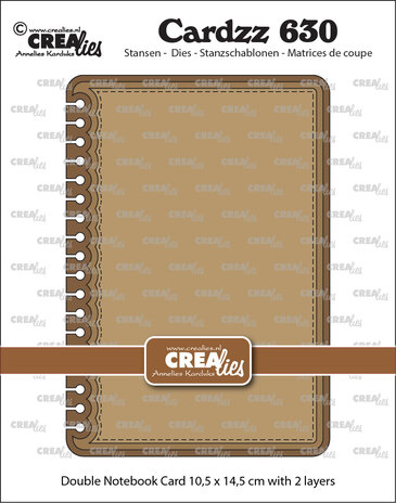 Crealies Cardzz Stansen Dubbele Kaart Notebook 10,5x14,5cm met Afgeronde Hoeken (CLCZ630)