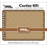 Crealies Cardzz Stansen Dubbele Kaart Notebook 14,5x10,5cm met Afgeronde Hoeken (CLCZ631)