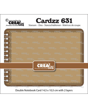 Crealies Cardzz Dies Double Card Notebook 14,5 x 10,5 cm with Rounded Corners (CLCZ631)