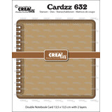 Crealies Cardzz Stansen Dubbele Kaart Notebook 13,5x13,5cm met Afgeronde Hoeken (CLCZ632)