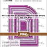 Crealies Crea-Nest-Lies XXL Dies Rectangle with One Rounded Corner and Little Stripes (CLNestXXL179)