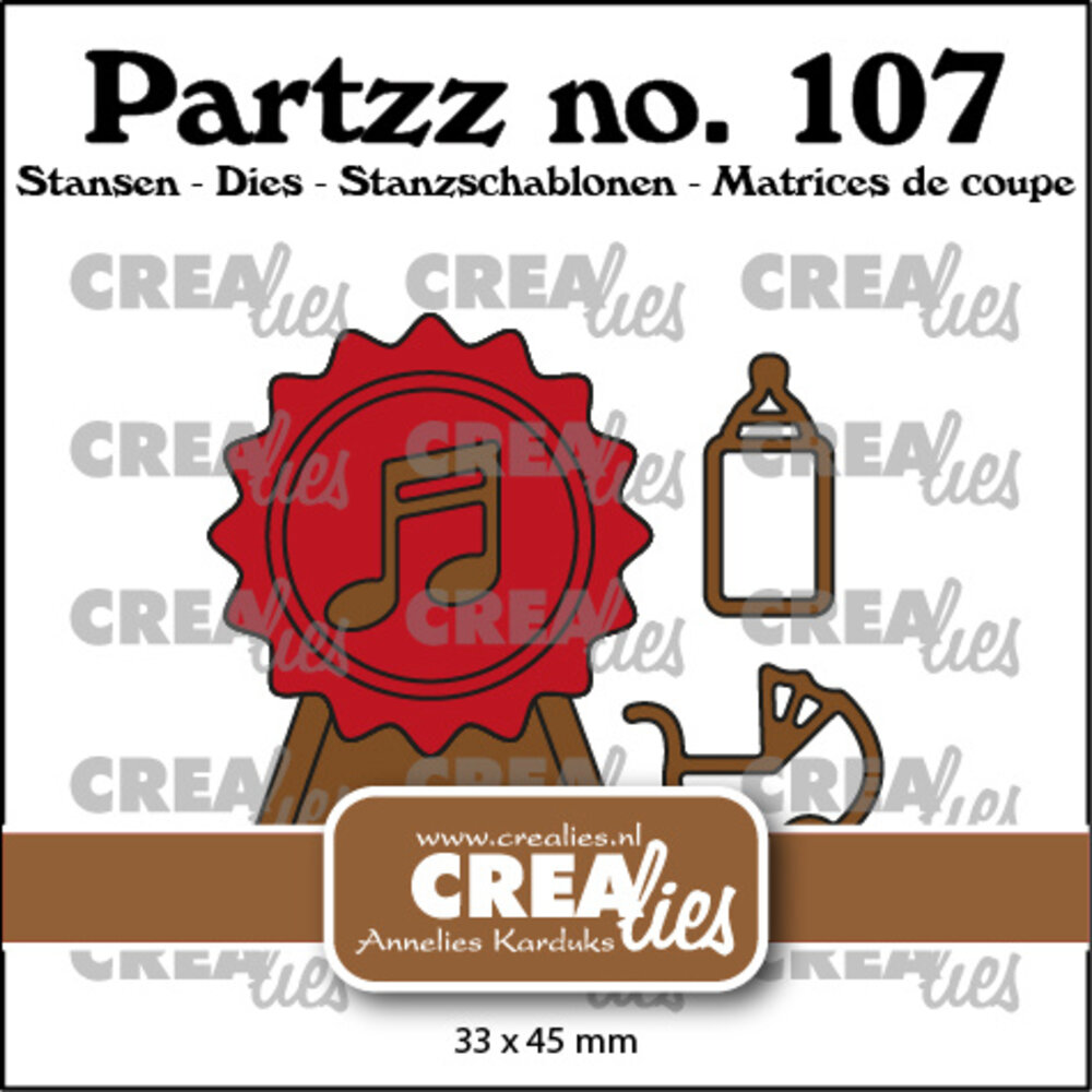 Crealies Partzz Stansen No. 107 Faux Wax Seals Baby (CLPartzz107)