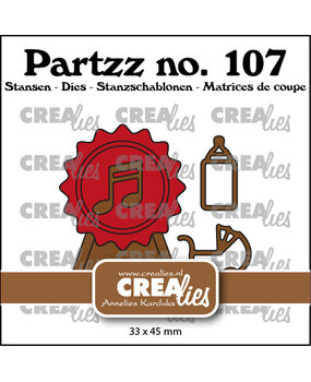 Crealies Partzz Stansen No. 107 Faux Wax Seals Baby (CLPartzz107)