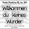 Crealies Texto Positivo Stansen German Willkommen du Kleines Wunder (POSDE120)
