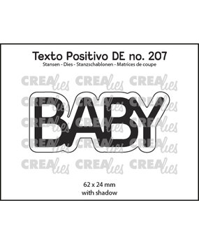 Crealies Texto Positivo Dies German BABY (POSDE207)