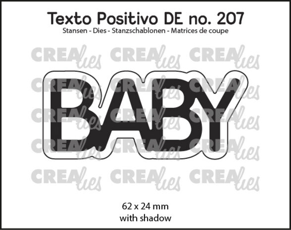 Crealies Texto Positivo Dies German BABY (POSDE207)
