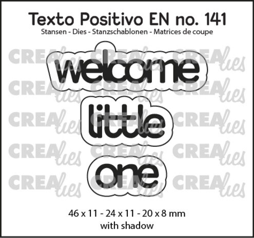Crealies Texto Positivo Dies English Welcome Little One (POSEN141) Crealies Texto Positivo Dies English Welcome Little One (POSEN141)