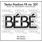 Crealies Texto Positivo Dies French BÉBÉ (POSFR207)